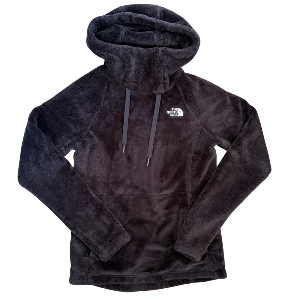 The North Face Osito Black High Pile Fleece Pullover Hoodie Womens XS